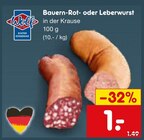 Bauern-Rot- oder Leberwurst Angebote von Wolf bei Netto Marken-Discount Kaufbeuren für 1,00 €