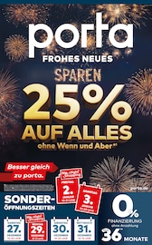 Aktueller porta Möbel Möbel & Einrichtung Prospekt in Mayen und Umgebung, "FROHES NEUES SPAREN!" mit 4 Seiten, 27.12.2025 - 03.01.2026