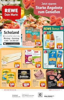 Spargel im aktuellen REWE Prospekt (Mülheim (Ruhr)) Spargel im REWE Prospekt "Dein Markt" mit 30 Seiten (Mülheim (Ruhr))