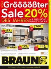 Schrank im BRAUN Möbel-Center Prospekt in Albstadt Aktueller BRAUN Möbel-Center Prospekt mit Schrank, "Gröööößter Sale des Jahres", Seite 1