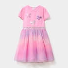 Robe patineuse bas tulle et sequins rose fille dans le catalogue La Halle
