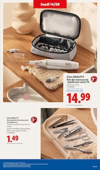 Promotion Pédicure dans le prospectus Lidl, valable du 14/08/2025 au 20/08/2025 Promo Pédicure dans le catalogue Lidl du moment à la page 37
