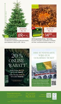 Weihnachtsdeko im aktuellen Pflanzen Kölle Prospekt (Nürnberg) Weihnachtsdeko im Pflanzen Kölle Prospekt "ADVENT ADVENT" mit 16 Seiten (Nürnberg)