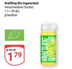 Bio Ingwershot im Angebot bei GLOBUS in Gotha Bio Ingwershot Angebote von Kraftling bei GLOBUS Gotha für 1,79 €