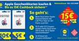 Apple Geschenkkarte 100€ von Apple im aktuellen Lidl Prospekt für 