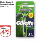 Sensor 3 Sensitive Rasierer im Angebot bei GLOBUS in Neustadt Sensor 3 Sensitive Rasierer Angebote von Gillette bei GLOBUS Neustadt für 4,99 €