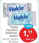 Feuchtes Toilettenpapier von Hakle für 1,11 € bei budni im Angebot Feuchtes Toilettenpapier von Hakle im aktuellen budni Prospekt