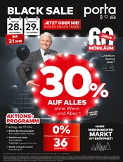 porta Möbel Möbel & Einrichtung Prospekt der aktuellen Woche mit 1 Seite, gültig von 28.11.2025 bis 29.11.2025, in Großschwabhausen und Umgebung Aktueller porta Möbel Möbel & Einrichtung Prospekt in Großschwabhausen und Umgebung, "BLACK SALE" mit 1 Seite, 28.11.2025 - 29.11.2025