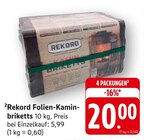 Folien-Kaminbriketts Angebote von Rekord bei E center Rottenburg für 20,00 €
