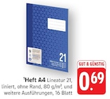 Heft A4 Angebote von GUT & GÜNSTIG bei EDEKA Neuwied für 0,69 €