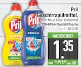 Geschirrspülmittel, auch Mix & Clean Konzentrat von Pril im aktuellen EDEKA Prospekt für 1,35 €