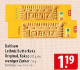 Bahlsen Leibniz Butterkeks Original, Kakao oder weniger Zucker Angebote bei famila Nordost Kiel für 1,19 €