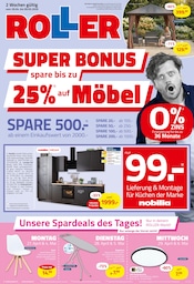 Aktueller ROLLER Möbel & Einrichtung Prospekt in Bischofsheim und Umgebung, "SUPER BONUS" mit 16 Seiten, 26.04.2026 - 09.05.2026