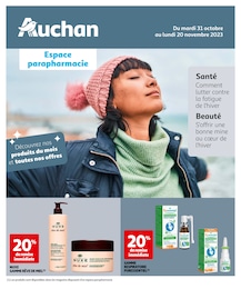 Prospectus Auchan Hypermarché à Chambray-lès-Tours, "Espace parapharmacie", 12 pages, 31/10/2023 - 20/11/2023