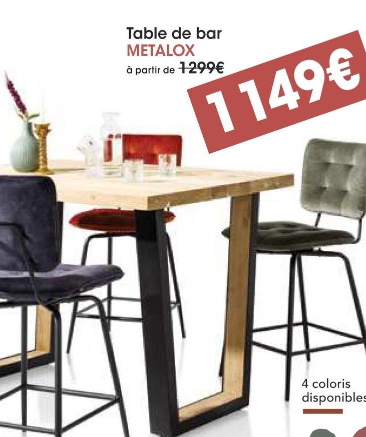 H&H Vaujours - Table de bar Metalox Promo Table de bar Metalox dans le catalogue H&H Soldes & Promos à Vaujours