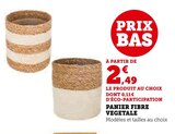 Panier fibre végétale en promo chez Super U Bourges à 2,49 €