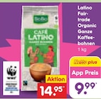 Aktuelle Kaffee Angebote bei Netto Marken-Discount in Freiberg Aktuelles Latino Fairtrade Organic Ganze Kaffeebohnen Angebot bei Netto Marken-Discount in Freiberg ab 9,99 €