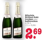 Brillant Sekt trocken Angebote von Söhnlein bei E center Mannheim für 2,69 €