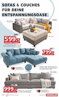 Sofa im aktuellen Segmüller Prospekt (Wiesbaden) Sofa im Segmüller Prospekt "SEMESTERSTART SPEZIAL" mit 24 Seiten (Wiesbaden)