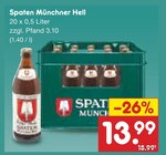 Münchner Hell im Angebot bei Netto Marken-Discount in Hannover Münchner Hell Angebote von Spaten bei Netto Marken-Discount Hannover für 13,99 €