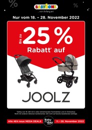 Spielzeug & Baby Prospekt von BabyOne Rheinberg BabyOne Prospekt: "Bis zu 25% Rabatt auf JOOLZ", 2 Seiten, 18.11.2022 - 28.11.2022