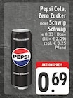 Cola Zero Zucker Angebote von Pepsi bei EDEKA Paderborn für 0,69 €