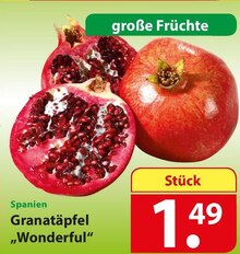 Spanien Granatäpfel „Wonderful“ bei famila Nordost in Hamburg Spanien Granatäpfel „Wonderful“ im Angebot bei famila Nordost Hamburg für 1,49 €