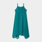 Robe longue fluide à bretelles vert menthe fille en promo chez La Halle Robe longue fluide à bretelles vert menthe fille dans le catalogue La Halle