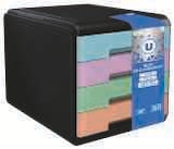 Bloc de classement 4 tiroirs - U en promo chez Super U Montpellier à 7,99 €