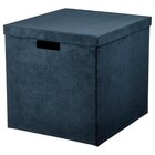 Kasten mit Deckel Samt dunkelblau im Angebot bei IKEA in Bochum Kasten mit Deckel Samt dunkelblau Angebote von GJÄTTA bei IKEA Bochum für 9,99 €