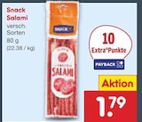 Snack Salami für 1,79 € bei Netto Marken-Discount im Angebot Snack Salami im aktuellen Netto Marken-Discount Prospekt
