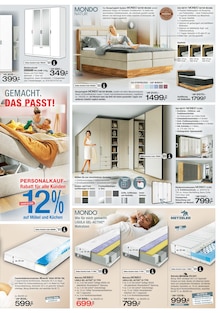 Boxspringbett im aktuellen Ostermann Prospekt (Essen) Boxspringbett im Ostermann Prospekt "FĂśR IHR ZUHAUSE GEMACHT. DAS PASST!" mit 11 Seiten (Essen)