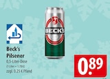 Beck's Pilsener Angebote bei famila Nordost Lüneburg für 0,89 €