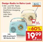 Design-Radio im Retro-Look Angebote bei Netto Marken-Discount Oldenburg für 19,99 €