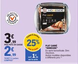 Plat carré - Homeside en promo à 2,99 € chez E.Leclerc Plat carré - Homeside dans le catalogue E.Leclerc