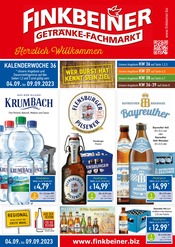 Bier im Finkbeiner Prospekt in Friedrichshafen Aktueller Finkbeiner Prospekt mit Bier, "Herzlich Willkommen", Seite 1