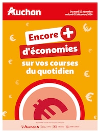 Catalogue Auchan Hypermarché "Encore + d'économies sur vos courses du quotidien" à Lacabarède et alentours, 16 pages, 12/11/2024 - 02/12/2024