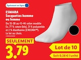 Socquettes homme ou femme - ESMARA - Lidl à Paris Socquettes homme ou femme - ESMARA en promo chez Lidl Paris à 3,79 €