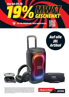 Kopfhörer im aktuellen MediaMarkt Saturn Prospekt (Salzgitter) Kopfhörer im MediaMarkt Saturn Prospekt "19% MWST GESCHENKT" mit 28 Seiten (Salzgitter)