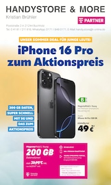 Aktueller handystore & more Elektromarkt Prospekt in Brackel und Umgebung, "iPhone 16 Pro zum Aktionspreis" mit 8 Seiten, 01.07.2025 - 31.07.2025