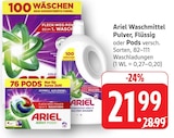 Waschmittel Pulver im Angebot bei E center in Filderstadt Waschmittel Pulver Angebote von Ariel bei E center Filderstadt für 21,99 €