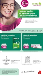 Aktueller mea - meine apotheke Apotheken Prospekt in Rheinbreitbach und Umgebung, "Unsere August-Angebote" mit 4 Seiten, 01.08.2025 - 31.08.2025