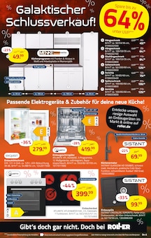 Kühlschrank im ROLLER Prospekt "55 JAHRE - Galaktischer Schlussverkauf!" mit 24 Seiten (Niederkassel)