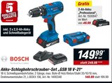 Akku-Schlagbohrschrauber-Set GSB 18 V-21 bei toom Baumarkt im Frankenthal Prospekt für 149,99 €