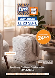 Prospectus Meubles & Décoration B&M en cours, OUVERTURE LE 23 SEPT., 1 page, 23/09/2026 - 03/10/2026 Catalogue Meubles & Décoration B&M en cours à Perpignan et alentours, OUVERTURE LE 23 SEPT., 1 page, 23/09/2026 - 03/10/2026
