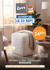 Prospectus Meubles & Décoration B&M en cours à Cabestany et alentours, "OUVERTURE LE 23 SEPT.", 1 page, 23/09/2026 - 03/10/2026 Catalogue Meubles & Décoration B&M en cours à Cabestany et alentours, "OUVERTURE LE 23 SEPT.", 1 page, 23/09/2026 - 03/10/2026