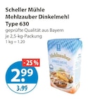 Mehlzauber Dinkelmehl Type 630 von Scheller Mühle im aktuellen V-Markt Prospekt für 2,99 €