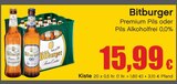 Aktuelle Bitburger Angebote bei RAN in Göppingen Aktuelles Premium Pils oder Pils Alkoholfrei 0,0% Angebot bei RAN in Göppingen ab 15,99 €
