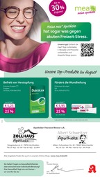 mea - meine apotheke Prospekt für Mönchweiler: "Unsere August-Angebote", 4 Seiten, 01.08.2025 - 31.08.2025