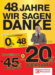 Möbelzentrum Pforzheim Prospekt: "48 JAHRE WIR SAGEN DANKE", 20 Seiten, 17.10.2026 - 31.10.2026